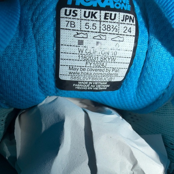 Hoka Athletic Shoes in Aqua Blue and White - Picture 4 of 10